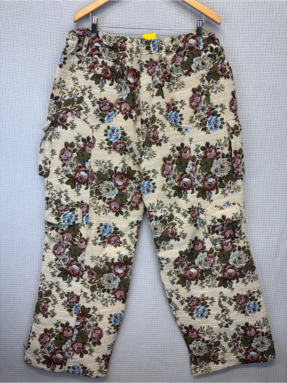 NWT Daisy Tapestry Women’s Wide Leg Pants 2X Floral Cargo Boho Baggy Festival - Picture 7 of 12